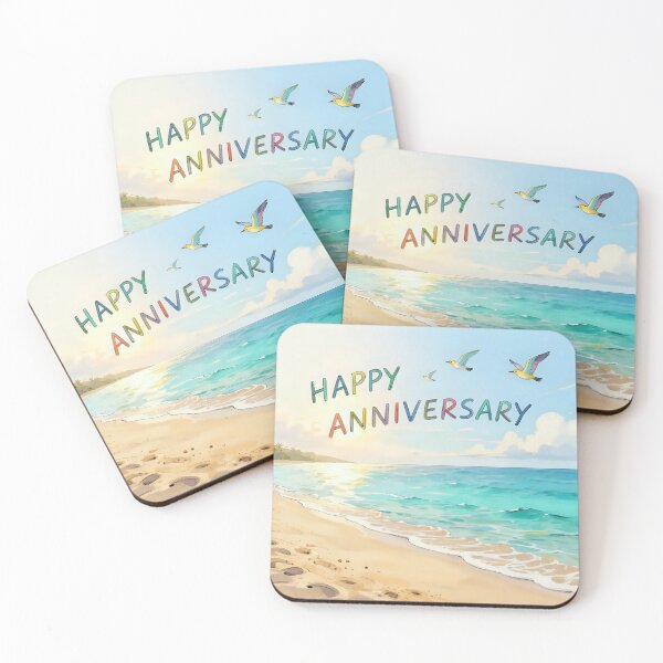 Item preview, Happy Anniversary – Tropical Beach Romance designed and sold by Nomad-Maynard.