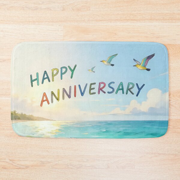 Item preview, Happy Anniversary – Tropical Beach Romance designed and sold by Nomad-Maynard.