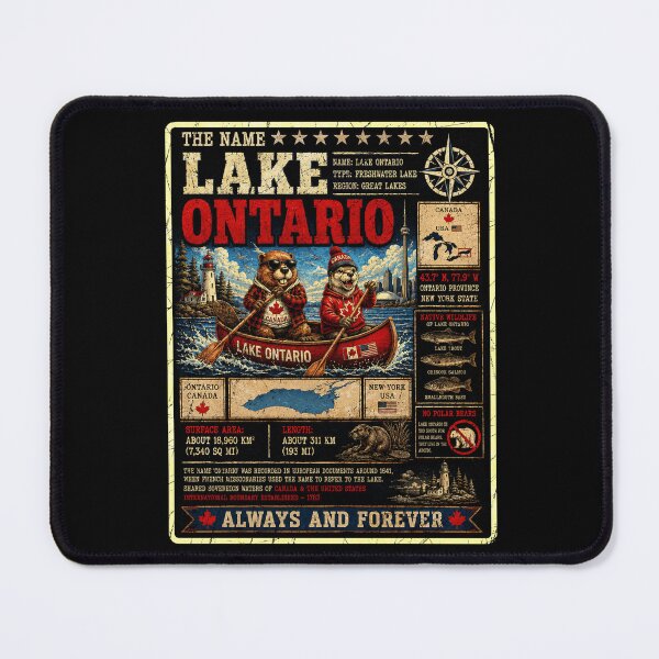 Item preview, Lake Ontario Forever Beaver Otter Animals Anti Lake America designed and sold by schoolofbullies.