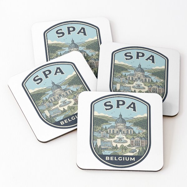 Item preview, Vintage Spa Belgium Retro Travel Badge designed and sold by k3rstman1.