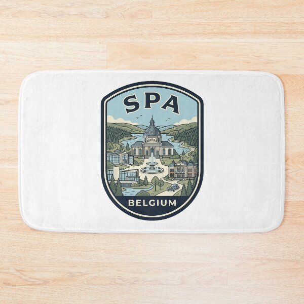 Item preview, Vintage Spa Belgium Retro Travel Badge designed and sold by k3rstman1.