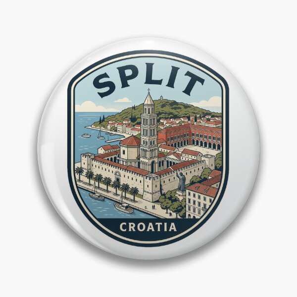 Item preview, Split Croatia Diocletian Palace Vintage Travel Badge designed and sold by k3rstman1.