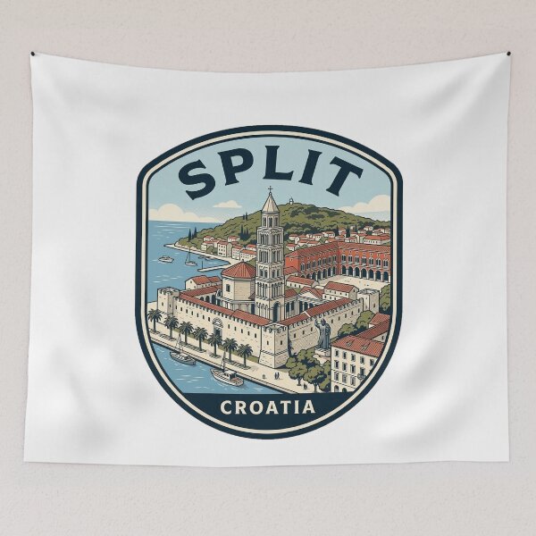 Item preview, Split Croatia Diocletian Palace Vintage Travel Badge designed and sold by k3rstman1.