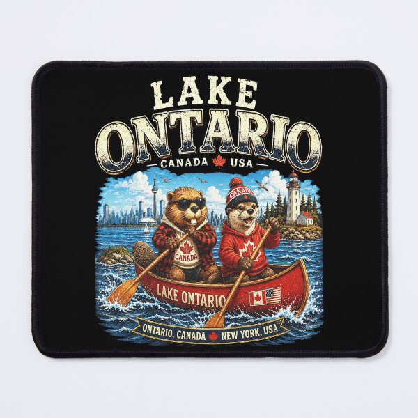 Item preview, Lake Ontario Forever Beaver Otter Animals Anti Lake America designed and sold by schoolofbullies.