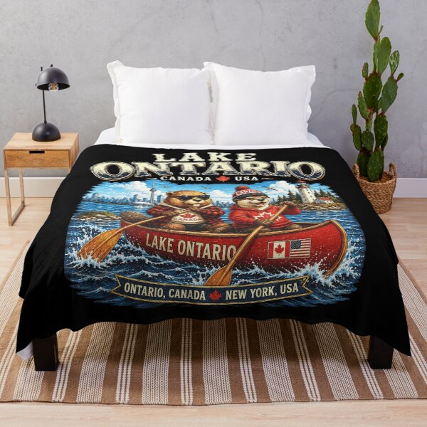 Item preview, Lake Ontario Forever Beaver Otter Animals Anti Lake America designed and sold by schoolofbullies.