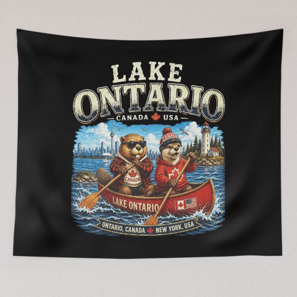 Item preview, Lake Ontario Forever Beaver Otter Animals Anti Lake America designed and sold by schoolofbullies.