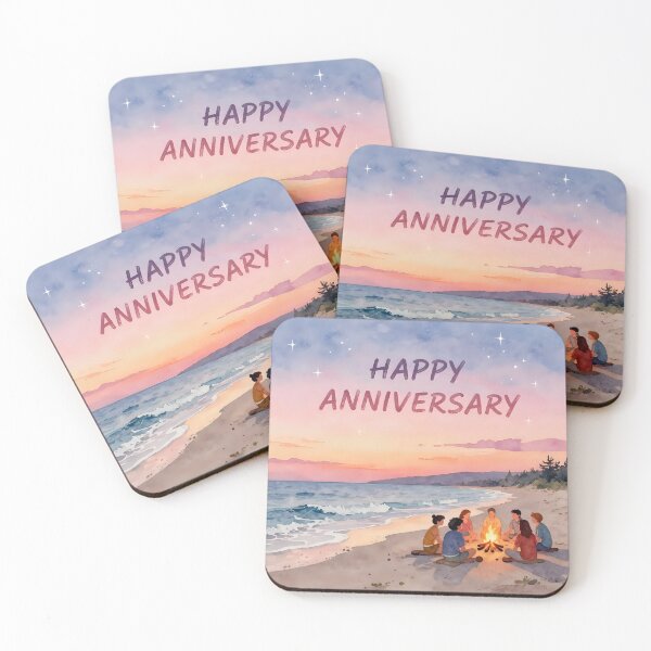 Item preview, Happy Anniversary – Tropical Beach Romance designed and sold by Nomad-Maynard.