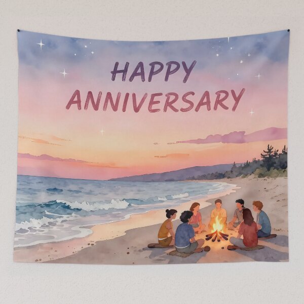 Item preview, Happy Anniversary – Tropical Beach Romance designed and sold by Nomad-Maynard.