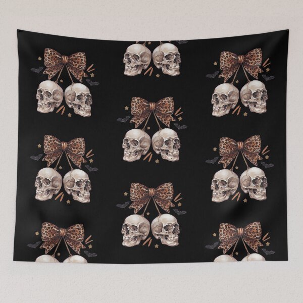 Item preview, Leopard Bow Skulls Bats Gothic Halloween Spooky Alternative Aesthetic designed and sold by Zizo-DR44.