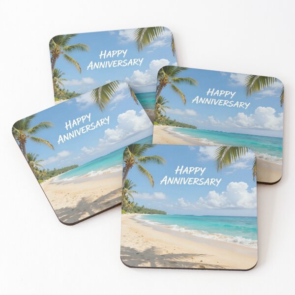 Item preview, Happy Anniversary – Tropical Beach Romance designed and sold by Nomad-Maynard.