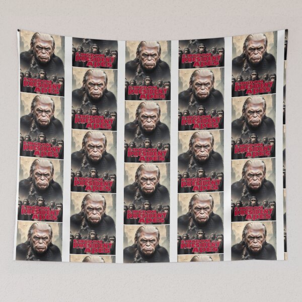 Item preview, Donald Trump Movie Kingdom Of The President Of The Apes Poster designed and sold by leilana-holifie.