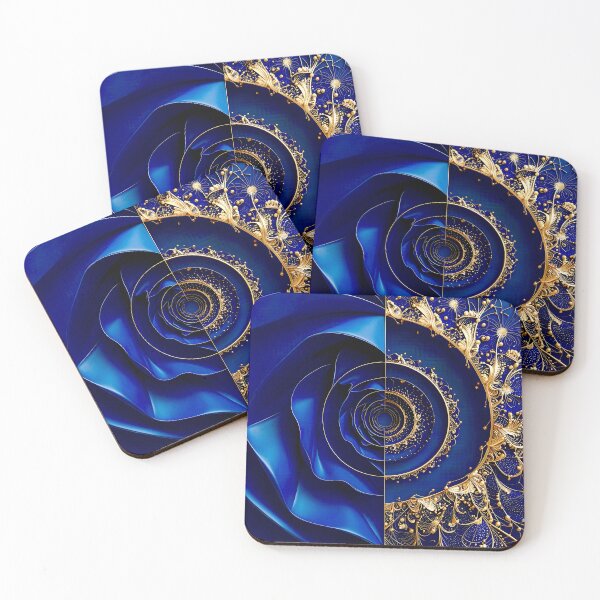 Item preview, Intricate Duality of Royal Navy Velvet and Gold Filigree designed and sold by Vicky Brago-Mitchell®.