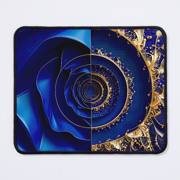 Item preview, Intricate Duality of Royal Navy Velvet and Gold Filigree designed and sold by Vicky Brago-Mitchell®.