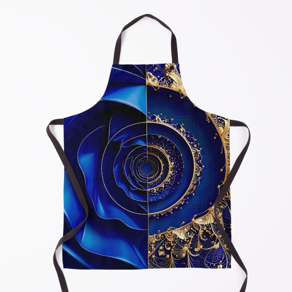 Item preview, Intricate Duality of Royal Navy Velvet and Gold Filigree designed and sold by Vicky Brago-Mitchell®.