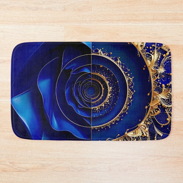 Item preview, Intricate Duality of Royal Navy Velvet and Gold Filigree designed and sold by Vicky Brago-Mitchell®.