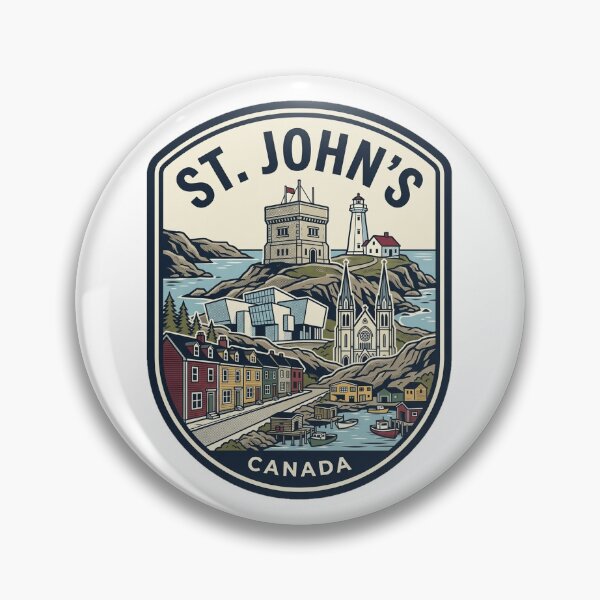 Item preview, St Johns Newfoundland Canada Vintage Travel Badge designed and sold by k3rstman1.