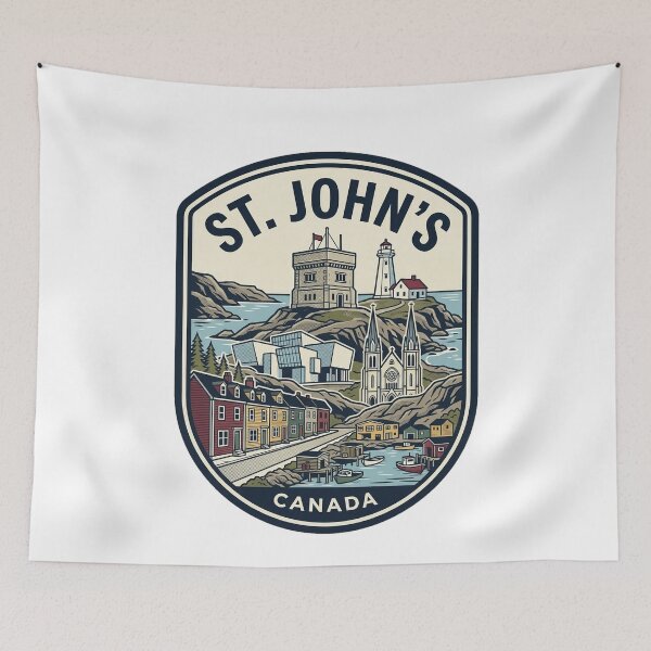 Item preview, St Johns Newfoundland Canada Vintage Travel Badge designed and sold by k3rstman1.