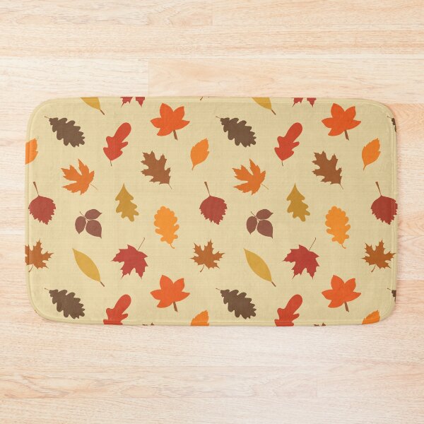 Item preview, Autumn Leaf Toss in Eggshell with Burlap Texture designed and sold by YesterdayColl.