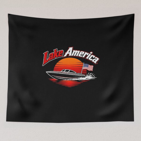 Item preview, Lake America Patriotic Speedboat American Flag Boating Design designed and sold by Abigaildixon92.