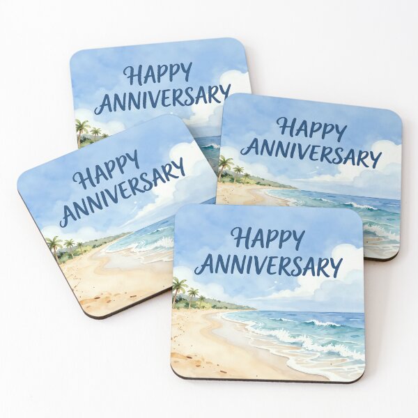 Item preview, Happy Anniversary – Tropical Beach Romance designed and sold by Nomad-Maynard.