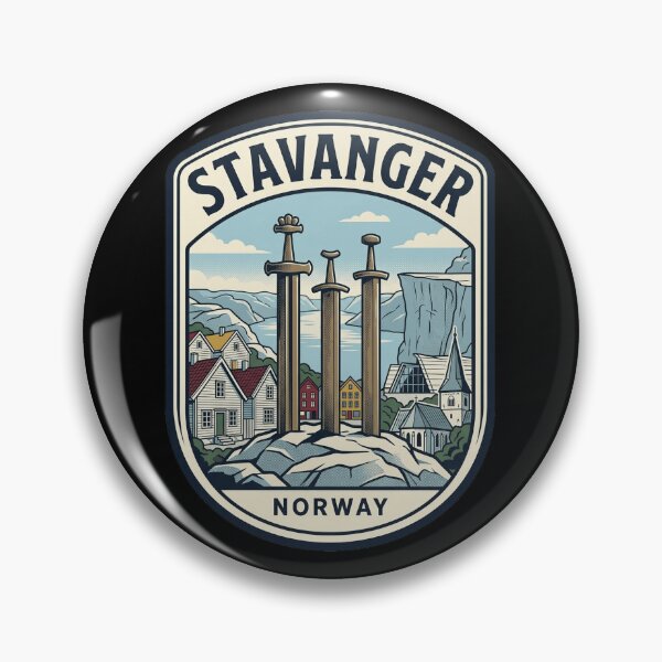 Artikelvorschau, Stavanger, Norwegen – Schwerter im Felsen – Reiseemblem entworfen und verkauft von k3rstman1.