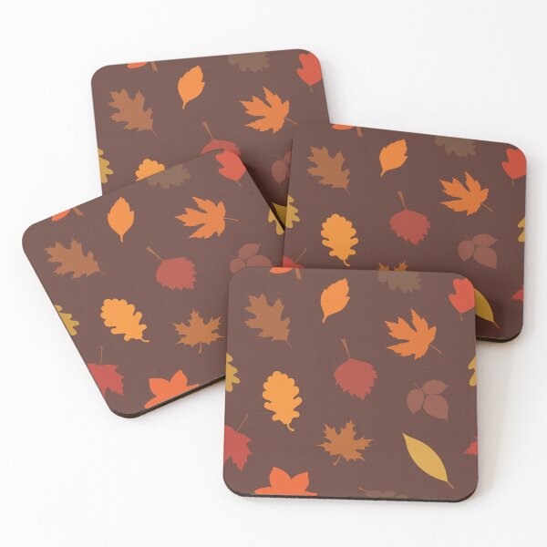 Artikelvorschau, Herbstlaubstreusel in Erdbraun mit Jute-Textur entworfen und verkauft von YesterdayColl.