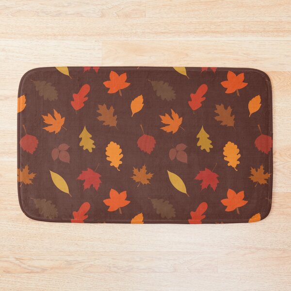 Item preview, Autumn Leaf Toss in Earth Brown with Burlap Texture designed and sold by YesterdayColl.