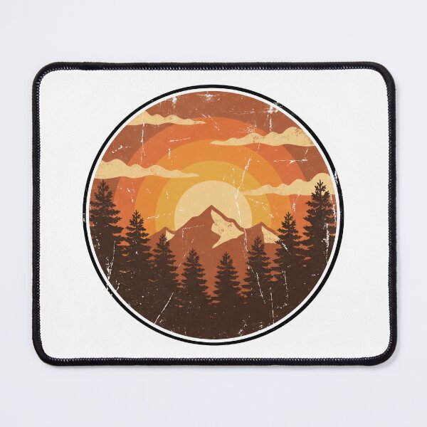 Item preview, Vintage 70s Retro Mountain Sunset Silhouette designed and sold by pattman.