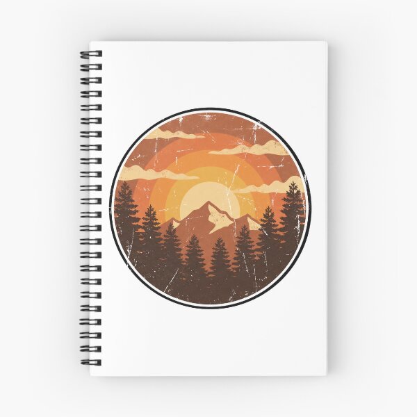 Item preview, Vintage 70s Retro Mountain Sunset Silhouette designed and sold by pattman.