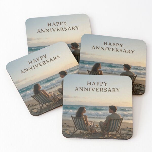 Item preview, Happy Anniversary – Tropical Beach Romance designed and sold by Nomad-Maynard.