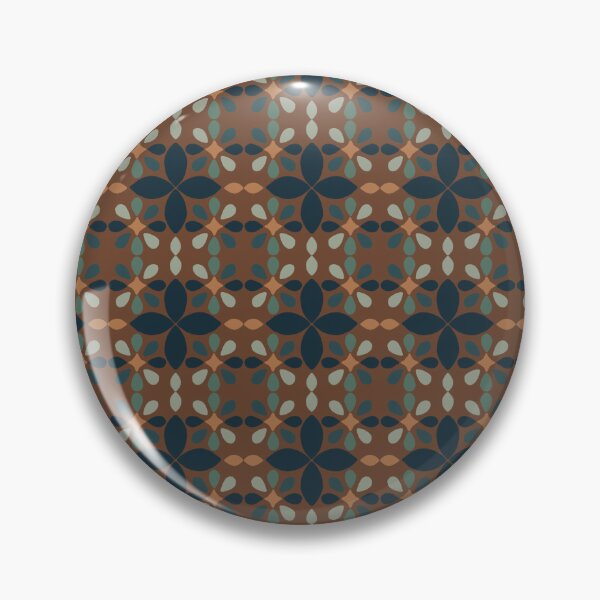 Item preview, Floral pattern blue and brown designed and sold by Ana Gorozpe.