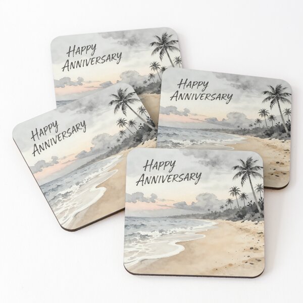 Item preview, Happy Anniversary – Tropical Beach Romance designed and sold by Nomad-Maynard.