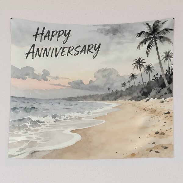 Item preview, Happy Anniversary – Tropical Beach Romance designed and sold by Nomad-Maynard.