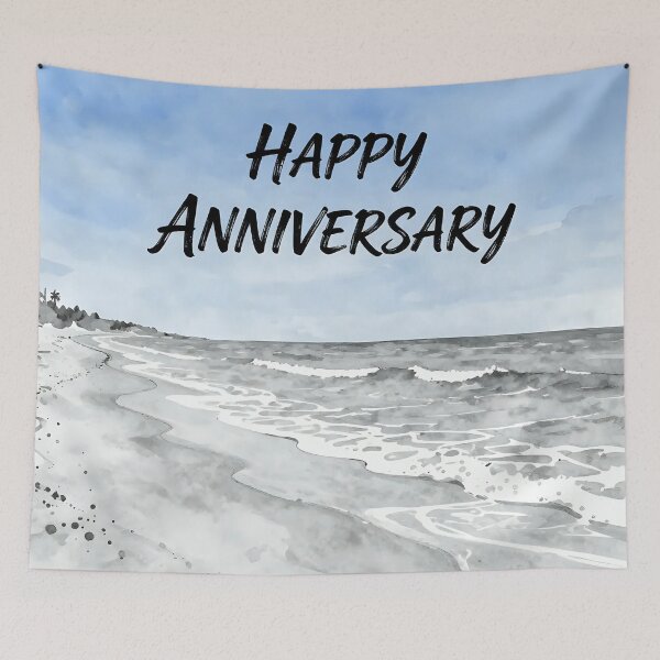 Item preview, Happy Anniversary – Tropical Beach Romance designed and sold by Nomad-Maynard.