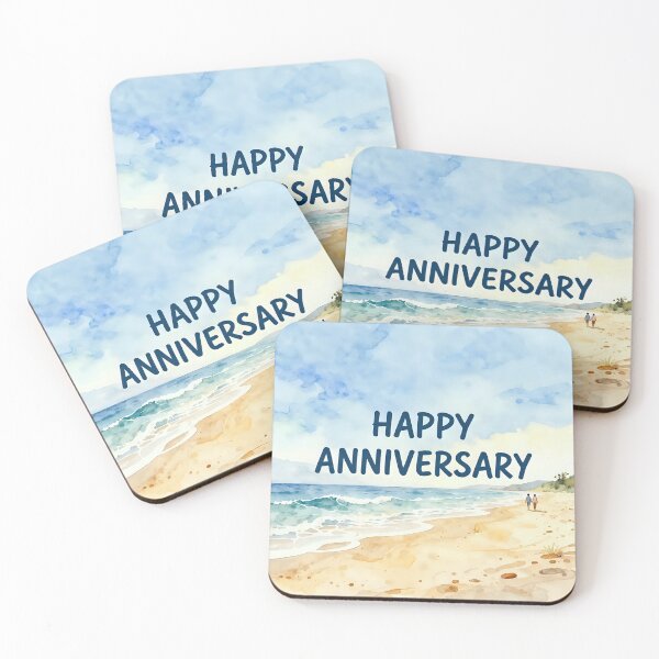 Item preview, Happy Anniversary – Tropical Beach Romance designed and sold by Nomad-Maynard.