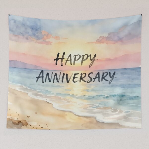 Item preview, Happy Anniversary – Tropical Beach Romance designed and sold by Nomad-Maynard.