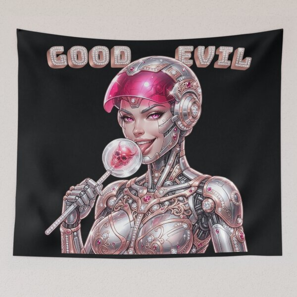 Item preview, Cyborg Woman Devil Skull Lollipop designed and sold by Voodoo Store Paranormal Collections.