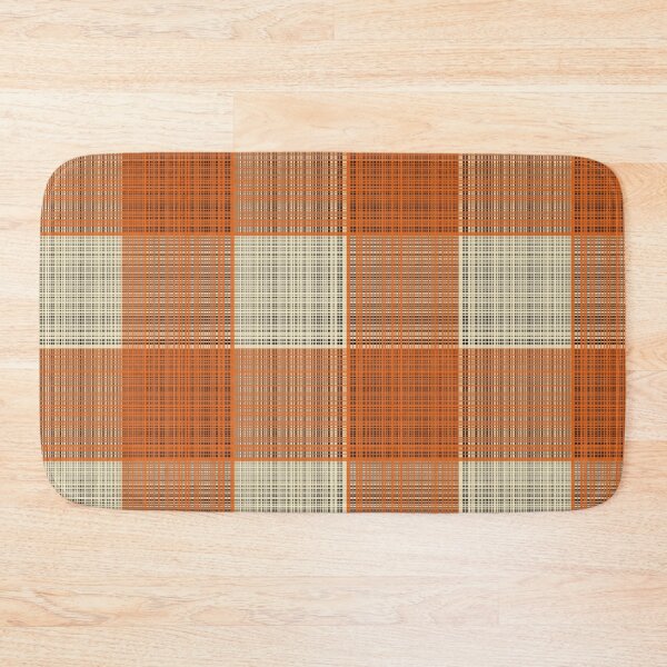 Item preview, Woven Texture Farmhouse Buffalo Check in Cream + Pumpkin Spice designed and sold by YesterdayColl.