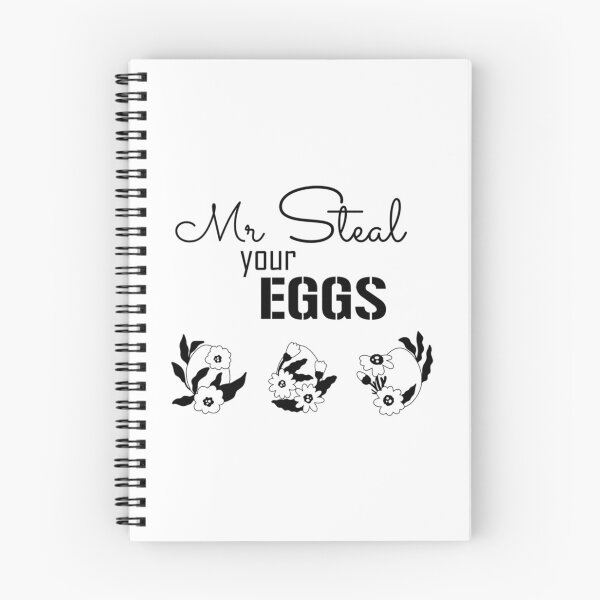 Item preview, Mr Steal Your Eggs Funny (Black Text And Floral Eggs) Short Sleeve designed and sold by maximili-shepp.