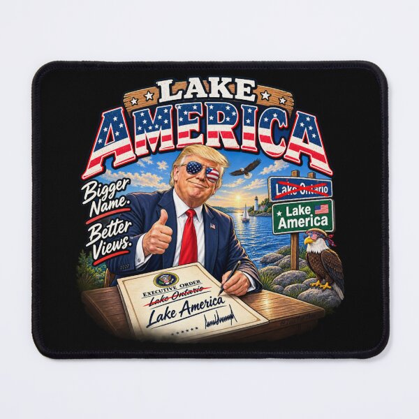 Item preview, Lake America - Trump Lake Ontario Renaming Satire designed and sold by EllyDinico.