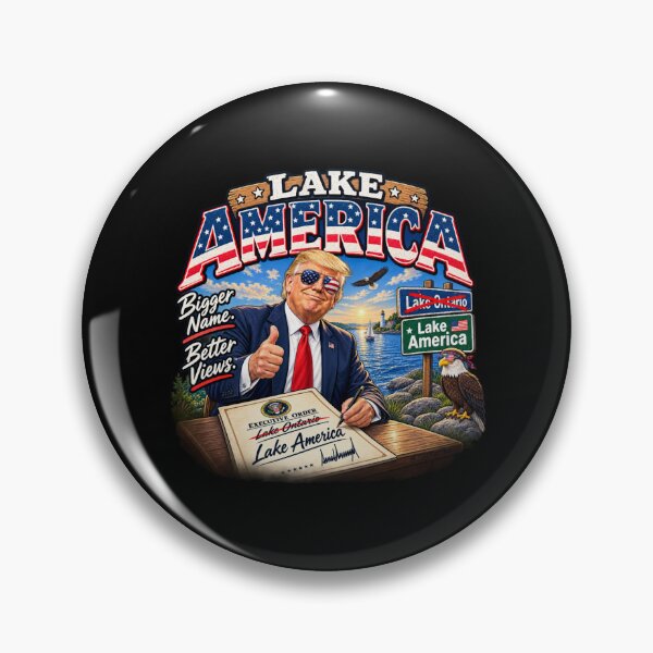 Item preview, Lake America - Trump Lake Ontario Renaming Satire designed and sold by EllyDinico.