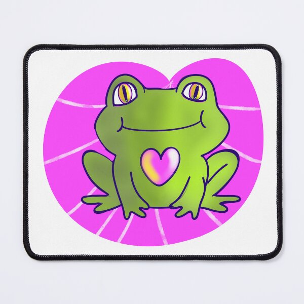 Item preview, Hand drawn Green frog sat on lily pad designed and sold by BigfeetLittlepaws.