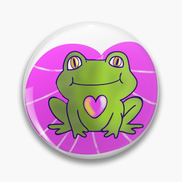 Item preview, Hand drawn Green frog sat on lily pad designed and sold by BigfeetLittlepaws.