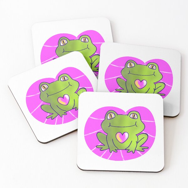 Item preview, Hand drawn Green frog sat on lily pad designed and sold by BigfeetLittlepaws.