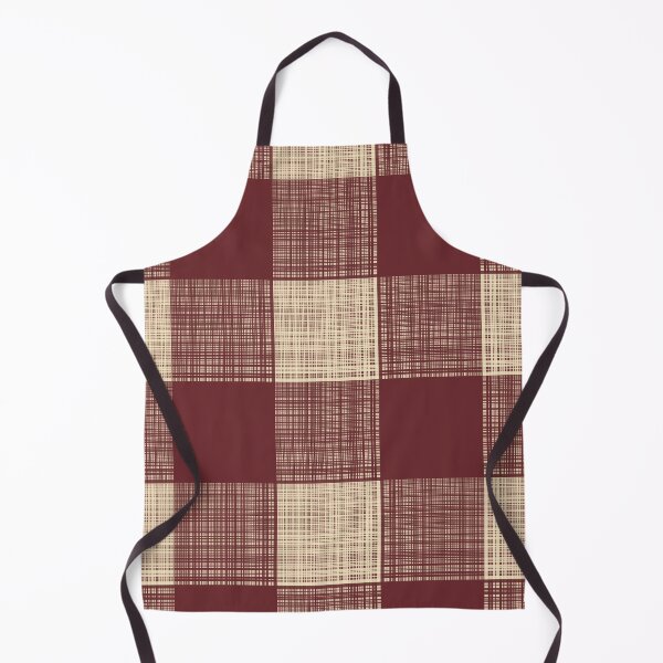 Item preview, Woven Texture Farmhouse Buffalo Check in Cream + Maroon designed and sold by YesterdayColl.