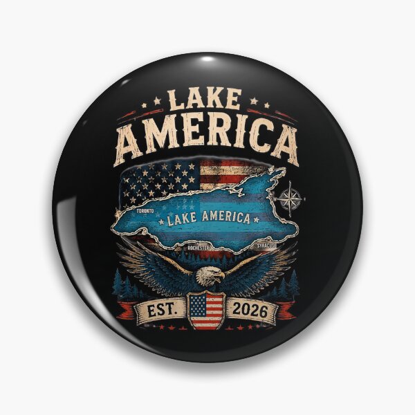 Item preview, Lake America Bald Eagle, Lake Ontario Great Lakes, Quiet Activism, Canada Tee, Subtle Anti Trump designed and sold by EllyDinico.
