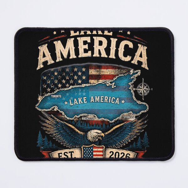 Item preview, Lake America Bald Eagle, Lake Ontario Great Lakes, Quiet Activism, Canada Tee, Subtle Anti Trump designed and sold by EllyDinico.