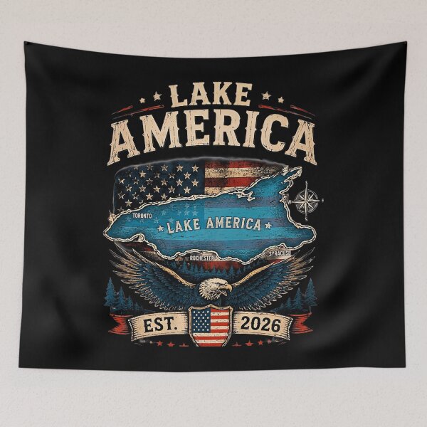 Item preview, Lake America Bald Eagle, Lake Ontario Great Lakes, Quiet Activism, Canada Tee, Subtle Anti Trump designed and sold by EllyDinico.