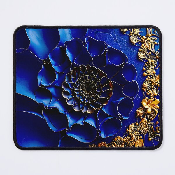 Item preview, Intricate Duality of Royal Navy Velvet and Gold Filigree designed and sold by Vicky Brago-Mitchell®.