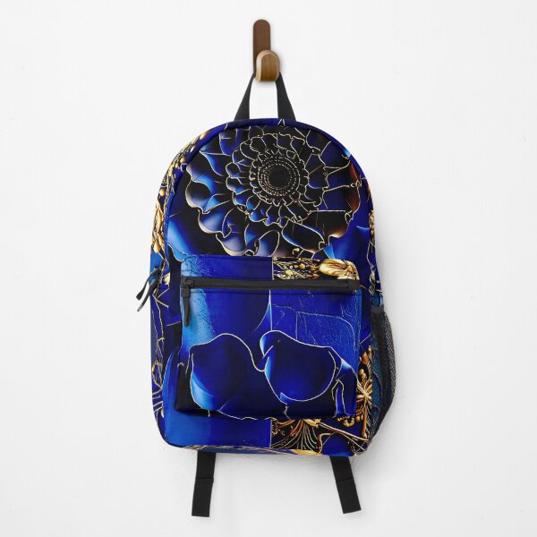 Item preview, Intricate Duality of Royal Navy Velvet and Gold Filigree designed and sold by Vicky Brago-Mitchell®.